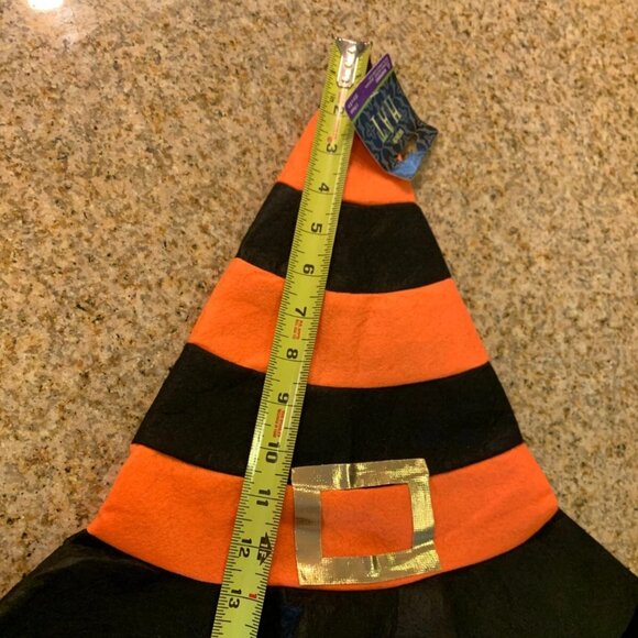 Great Pretend Wicked Witch Halloween Hat Headwear Felt Striped Candy Corn LOT 15 main image 6